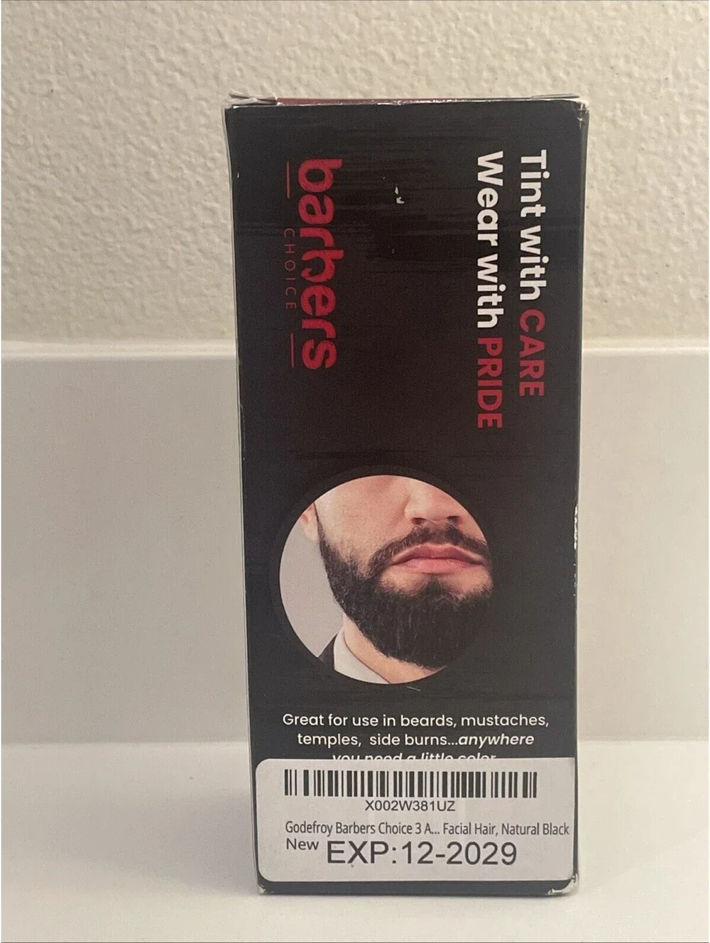 Godefroy Barbers Choice Beard & Mustache Dye Kit for Men Natural Black - New
